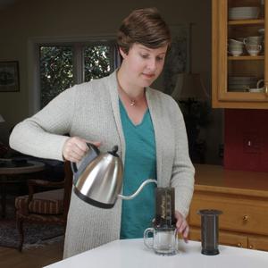 AeroPress Coffee and Espresso Maker - Quickly Makes Delicious Coffee without Bitterness - 1 to 3 Cups Per Pressing